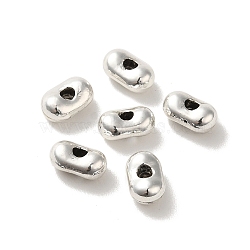 Tibetan Style Alloy Beads, Cadmium Free & Lead Free, Oval, Antique Silver, 4x6.5x3mm, Hole: 1.5mm(PALLOY-P302-06AS)