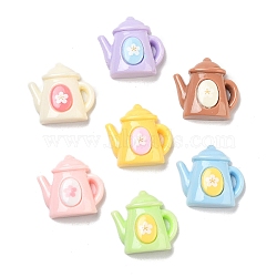 Cute Opaque Resin Decoden Cabochons, Kettle, Mixed Color, 19x20x7.5mm(RESI-S02-05)