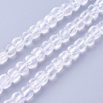 Grade A Natural Quartz Crystal Beads Strands, Rock Crystal Beads, Faceted, Cube, 4~4.5x4~4.5x4~4.5mm, Hole: 0.6mm, about 95~100pcs/strand, 15.1~16.1 inch(38.5~41cm)