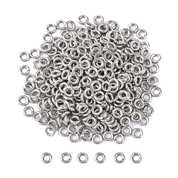 304 Stainless Steel Open Jump Rings, Stainless Steel Color, 18 Gauge, 4x1mm, Inner Diameter: 2mm, about 168pcs/10g