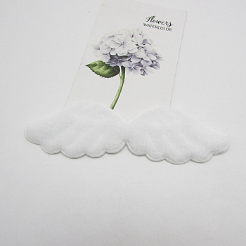 Cloth Embossing Wings, with Plush, Decorate Accessories, White, 31x100x5mm