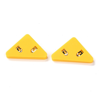 Triangle Shaped Plastic Clips, for Office School Supplies, Gold, 31x52x19mm