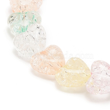 Bracelet extensible perlé coeur acrylique couleur bonbon pour femme(BJEW-JB08240)-4