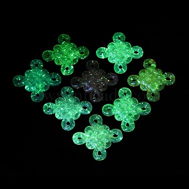 UV Plated Iridescent & Luminous Transparent Acrylic Beads(OACR-G033-06G)-2