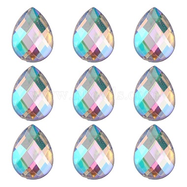 Nachahmung taiwan Acryl Strass Cabochons(GACR-A022-13x18mm-17)-2