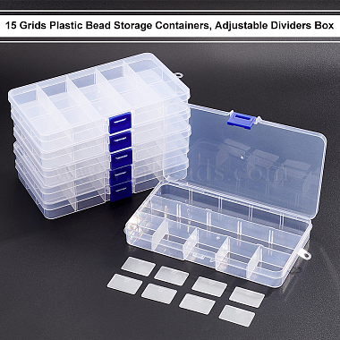 15 Grids Plastic Bead Storage Containers(CON-WH0086-053C)-3