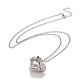 Alloy Multi Picture Photo Heart Locket Pendant Necklace for Women(NJEW-M191-02P)-1