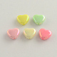 AB Color Plated Heart Acrylic Beads(SACR-Q106-07)-1