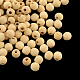 Perles rondes en bois non fini(WOOD-R253-12-LF)-1