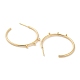 Brass Ring Stud Earrings Findings(KK-K351-25G)-2