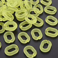 Transparent Acrylic Linking Rings, Quick Link Connectors, Frosted, Oval, Champagne Yellow, 19.5x15x5mm, Inner Diameter: 6x11
mm(MACR-S373-19B-D02)