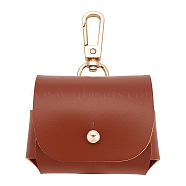 Portable PU Imitation Leather Coin Purse, Earbud Protective Cover, with Alloy Snap Clasp, Saddle Brown, 9.5cm(AJEW-WH0329-89B)