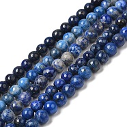 Natural Lapis Lazuli Beads Strands, Dyed & Heated, Round, 4.6~5.6mm, Hole: 1~1.5mm, 15''(38.1cm)(G-K311-14A)