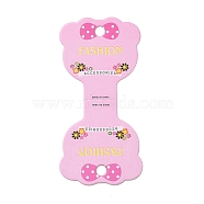 Bear Folding Bracelets Display Cards, Bowknot Pattern, Pearl Pink, 10.5x5.05x0.04cm, Hole: 6.5mm(CDIS-P007-T01)