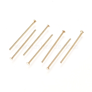 304 Stainless Steel Flat Head Pins, Golden, 22 Gauge, 18.5x0.6mm, 22 Gauge, Head: 1.4mm(A-STAS-L238-006G-G)