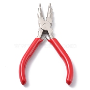 6-in-1 Bail Making Pliers, 45# Steel 6-Step Multi-Size Wire Looping Forming Pliers, for Loops and Jump Rings, Red, 14.5x9.7x1.35cm(TOOL-G021-01C)