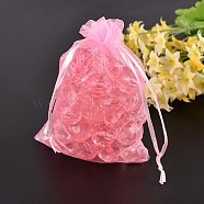 Organza Bags, Mother's Day Bags, Pink, about 7cm wide, 9cm long(OP011Y-2)
