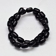 Dyed Barrel Synthetic Turquoise Beads Strands, Black, 12x8mm, Hole: 1mm, about 31pcs/strand, 15.7 inch(G-M142-03)