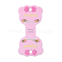 Bear Folding Bracelets Display Cards, Bowknot Pattern, Pearl Pink, 10.5x5.05x0.04cm, Hole: 6.5mm(CDIS-P007-T01)