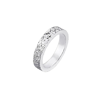 S925 Sterling Silver Ice Ring, Simple and Elegant Adjustable Size