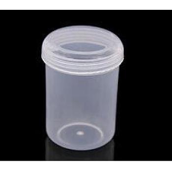 Plastic Bead Containers, Column, Clear, 6x4.3cm, Capacity: 20ml(0.68fl. oz)