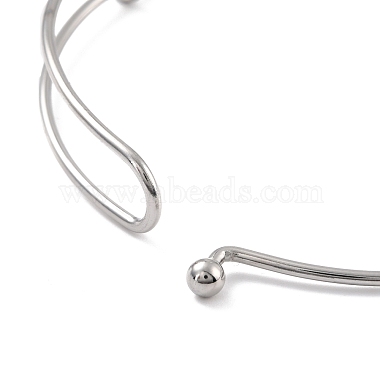 304 Stainless Steel Expandable Bangle for Girl Women(BJEW-C003-01P)-3
