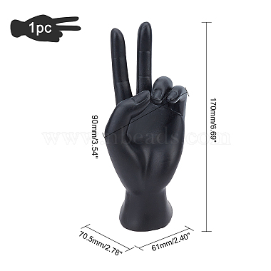 Resin Jewelry Display Hand Model(DJEW-WH0034-06)-3