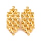 Boucles d'oreilles hexagonales creuses en laiton pour femmes(EJEW-G391-12G)-3