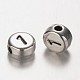 Flat Round Antique Silver Tone Alloy Number Beads(PALLOY-K194-01AS)-2