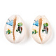 Printed Cowrie Shell Beads(SSHEL-ZX006-05B)-3