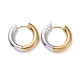 Two Tone 304 Stainless Steel Hinged Hoop Earrings for Women(EJEW-A073-01B)-1