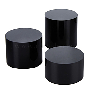 Acrylic Display Bases, Column Display Stands, Black, 50x30~49mm, 3pcs/set(AJEW-WH0043-86)