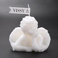 Cupid Shaped Aromatherapy Smokeless Candles, with Box, for Wedding, Party, Votives, Oil Burners and Christmas Decorations, Beige, 9.7x6.15x8.2cm(DIY-B004-C01)
