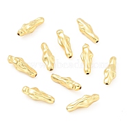 Rack Plating Brass Beads, Long-Lasting Plated, Lead Free & Cadmium Free & Nickel Free, Tube, Real 18K Gold Plated, 20x7.5x5.5mm, Hole: 1.5mm(KK-E015-06G)