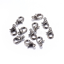 Zinc Alloy Lobster Claw Clasps, Parrot Trigger Clasps, Cadmium Free & Lead Free, Gunmetal, 21x12mm, Hole: 2mm(E107-B)