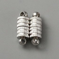 Alloy Magnetic Clasps, for Pendant Necklaces Making, Platinum, Column, 14x5mm, Hole: 1.8mm(FIND-TAC0014-70A)