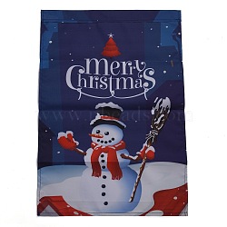 Garden Flag for Christmas, Double Sided Polyester House Flags, for Home Garden Yard Office Decorations, Snowman, Colorful, 460x320x0.4mm, Hole: 18mm(AJEW-H108-B13)