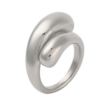 Non-Tarnish 304 Stainless Steel Rings for Women, Stainless Steel Color, US Size 6(16.5mm)