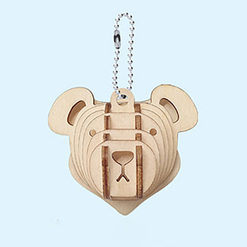 DIY Wooden Assembly Animal Toys Kits for Boys and Girls, 3D Puzzle Model for Kids, Children Intelligence Toys, Bear Pattern, 40x60x54mm