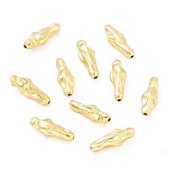 Rack Plating Brass Beads, Long-Lasting Plated, Lead Free & Cadmium Free & Nickel Free, Tube, Real 18K Gold Plated, 20x7.5x5.5mm, Hole: 1.5mm