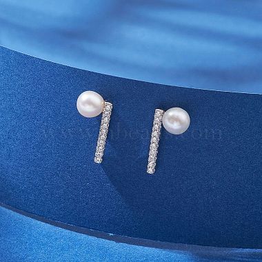 clous d'oreilles en perles naturelles(EJEW-P286-18P)-4