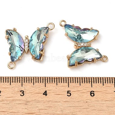 Brass Pave Faceted Glass Connector Charms(FIND-Z020-04F)-3