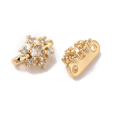 Christmas Brass Pave Clear Cubic Zirconia Slide Charms(KK-G465-39G)-2