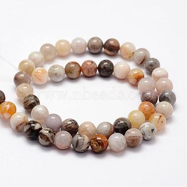 Natural Bamboo Leaf Agate Beads Strands(G-F364-02-8mm)-2