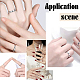 8Pcs 8 Style 201 Stainless Steel Grooved Finger Ring Settings(MAK-UN0001-37)-6
