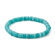 Dyed Natural White Jade Disc Beaded Stretch Bracelets(BJEW-JB09515-02)-1