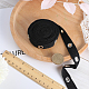 4 Yards Black Cotton Ribbons with Platinum Tone Eyelet Rings(OCOR-GF0002-87A)-3