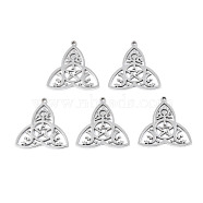 201 Stainless Steel Pendants, Trinity Knot, Stainless Steel Color, 25x25x1.5mm, Hole: 1.4mm(STAS-N098-046P)