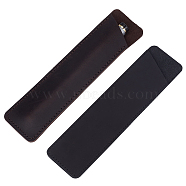 2Pcs 2 Style Leather Pen Holders, Single Pen Sleeve, Fountain Pen Pouch, Rectangle, Mixed Color, 164x41x4mm, 1pc/style(AJEW-GA0006-29B)