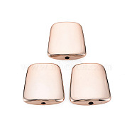 UV Plating Acrylic Beads, Trapezoid, Rose Gold Plated, 31.5x28x7mm, Hole: 3mm(PACR-N011-006)